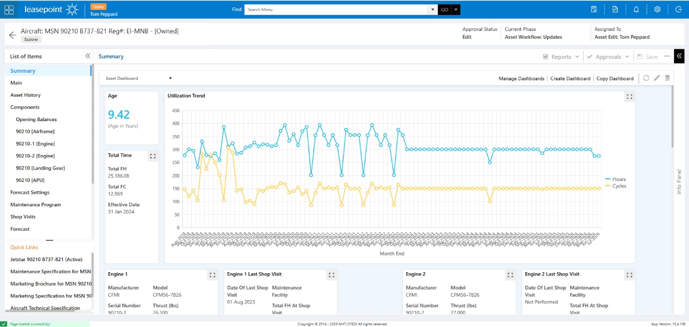 Asset Management Screen Before